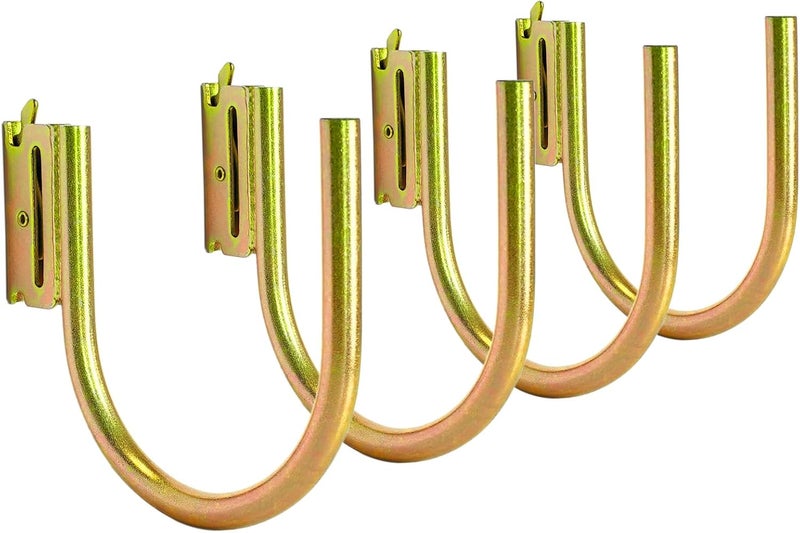 MorScan 4 Pack 4" E Track J Hooks Heavy Duty Galvanized Steel E-Track Tie Down Accessories for Box Truck, Enclosed Trailer, Garage, Vans, Warehouse, Workshop - Image 1